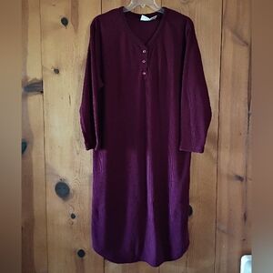 Secret Treasures Knit Long VNeck Pullover Robe